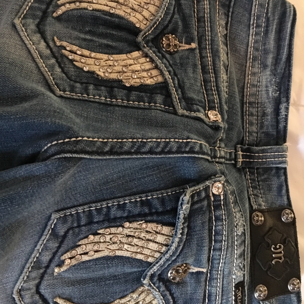 Miss Me bootcut jeans with angel wing detail